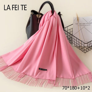LAFEITE Lic Cashmere Scarf - Zainab's Closet