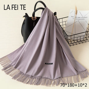 LAFEITE Lic Cashmere Scarf - Zainab's Closet