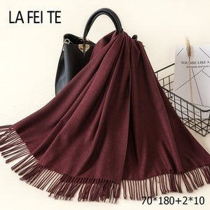 LAFEITE Lic Cashmere Scarf - Zainab's Closet