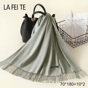 LAFEITE Lic Cashmere Scarf - Zainab's Closet
