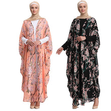 Load image into Gallery viewer, AIFEIYIYI Floral Print Batwing Sleeve Kaftan Robe - Zainab&#39;s Closet