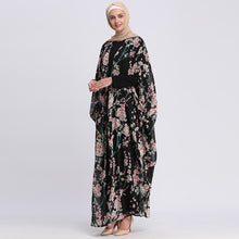 Load image into Gallery viewer, AIFEIYIYI Floral Print Batwing Sleeve Kaftan Robe - Zainab&#39;s Closet