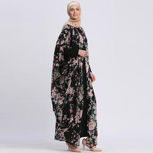 Load image into Gallery viewer, AIFEIYIYI Floral Print Batwing Sleeve Kaftan Robe - Zainab&#39;s Closet