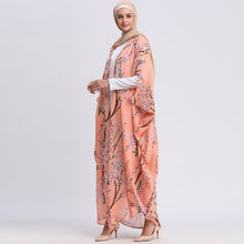 Load image into Gallery viewer, AIFEIYIYI Floral Print Batwing Sleeve Kaftan Robe - Zainab&#39;s Closet