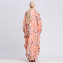 Load image into Gallery viewer, AIFEIYIYI Floral Print Batwing Sleeve Kaftan Robe - Zainab&#39;s Closet
