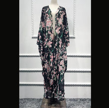 Load image into Gallery viewer, AIFEIYIYI Floral Print Batwing Sleeve Kaftan Robe - Zainab&#39;s Closet