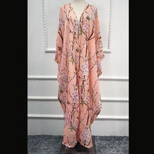 Load image into Gallery viewer, AIFEIYIYI Floral Print Batwing Sleeve Kaftan Robe - Zainab&#39;s Closet
