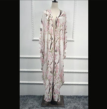 Load image into Gallery viewer, AIFEIYIYI Floral Print Batwing Sleeve Kaftan Robe - Zainab&#39;s Closet