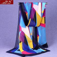 Load image into Gallery viewer, BOSI Geometric Chiffon Scarf - Zainab&#39;s Closet
