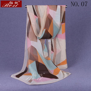 BOSI Geometric Chiffon Scarf - Zainab's Closet