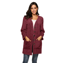 Load image into Gallery viewer, HANDBOY Velvet Fleece Plush Midi Cardigan - Zainab&#39;s Closet