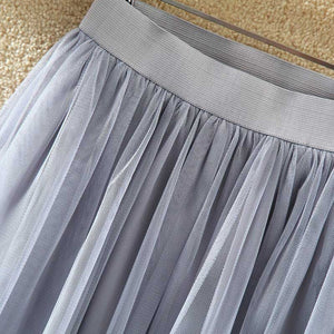 TIGENA Tulle High Waist Pleated Tutu - Zainab's Closet