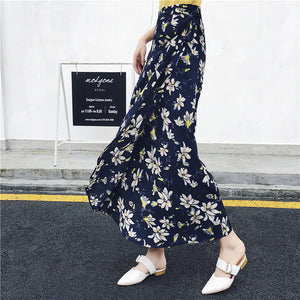 PADEGAO Asymmetrical Printed Chiffon Skirt - Zainab's Closet