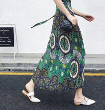 Load image into Gallery viewer, PADEGAO Asymmetrical Printed Chiffon Skirt - Zainab&#39;s Closet