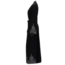 Load image into Gallery viewer, PADEGAO Dubai Style Imitation Pearl Abaya Robe w/ Sash - Zainab&#39;s Closet
