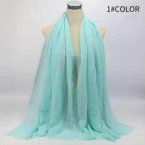 Woven Cotton Crinkle Hijab - Zainab's Closet