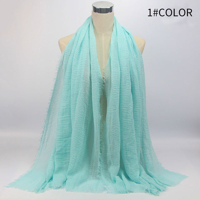 Woven Cotton Crinkle Hijab - Zainab's Closet