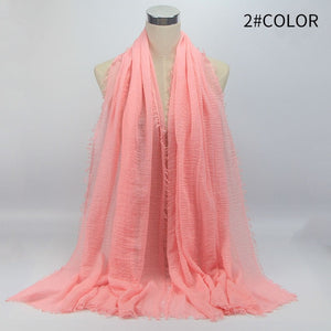Woven Cotton Crinkle Hijab - Zainab's Closet