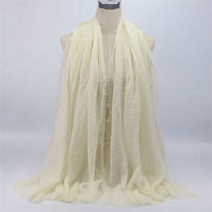 Woven Cotton Crinkle Hijab - Zainab's Closet
