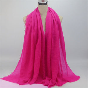 Woven Cotton Crinkle Hijab - Zainab's Closet