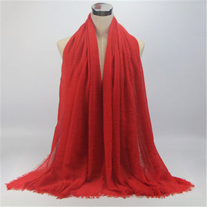 Woven Cotton Crinkle Hijab - Zainab's Closet