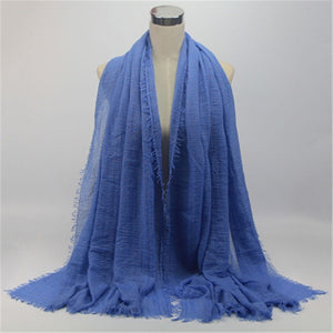 Woven Cotton Crinkle Hijab - Zainab's Closet