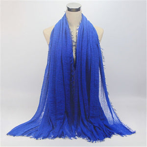 Woven Cotton Crinkle Hijab - Zainab's Closet