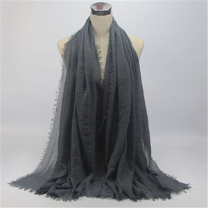 Woven Cotton Crinkle Hijab - Zainab's Closet