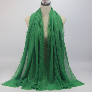 Woven Cotton Crinkle Hijab - Zainab's Closet