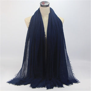 Woven Cotton Crinkle Hijab - Zainab's Closet