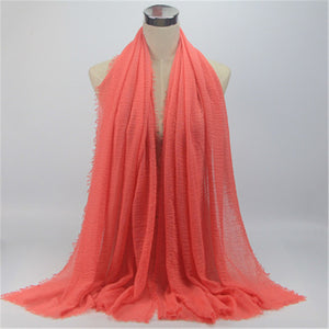 Woven Cotton Crinkle Hijab - Zainab's Closet