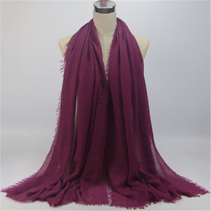 Woven Cotton Crinkle Hijab - Zainab's Closet