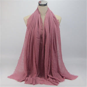 Woven Cotton Crinkle Hijab - Zainab's Closet