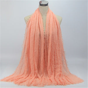 Woven Cotton Crinkle Hijab - Zainab's Closet