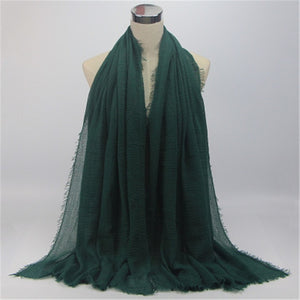 Woven Cotton Crinkle Hijab - Zainab's Closet