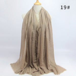 Woven Cotton Crinkle Hijab - Zainab's Closet