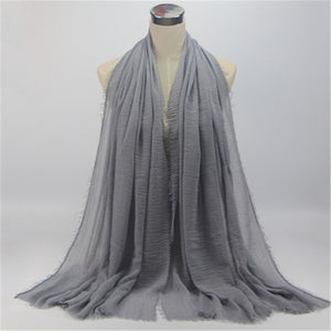 Woven Cotton Crinkle Hijab - Zainab's Closet