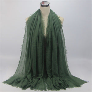 Woven Cotton Crinkle Hijab - Zainab's Closet