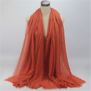 Woven Cotton Crinkle Hijab - Zainab's Closet