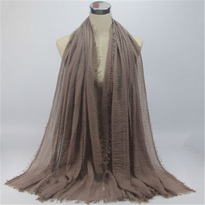Woven Cotton Crinkle Hijab - Zainab's Closet