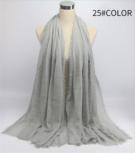 Woven Cotton Crinkle Hijab - Zainab's Closet