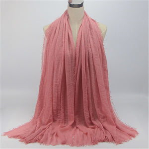 Woven Cotton Crinkle Hijab - Zainab's Closet