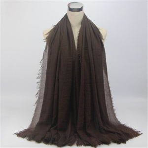 Woven Cotton Crinkle Hijab - Zainab's Closet