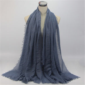 Woven Cotton Crinkle Hijab - Zainab's Closet