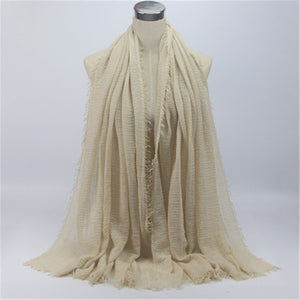 Woven Cotton Crinkle Hijab - Zainab's Closet