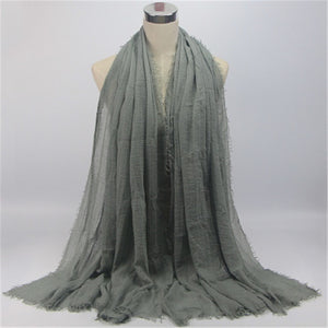 Woven Cotton Crinkle Hijab - Zainab's Closet