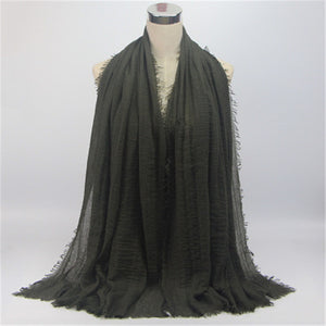 Woven Cotton Crinkle Hijab - Zainab's Closet