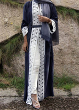 Load image into Gallery viewer, LEFEI BIG Lace Trim Abaya Robe - Zainab&#39;s Closet