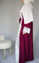 Load image into Gallery viewer, LEFEI BIG Lace Trim Abaya Robe - Zainab&#39;s Closet