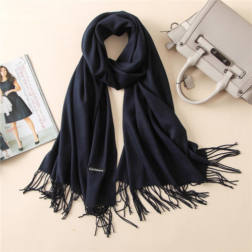 SANMAIHUA Cashmere Blend Scarf - Zainab's Closet